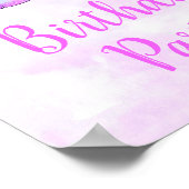 6th Birthday Girl Princess Lavender Turquoise Poster (Hoek)