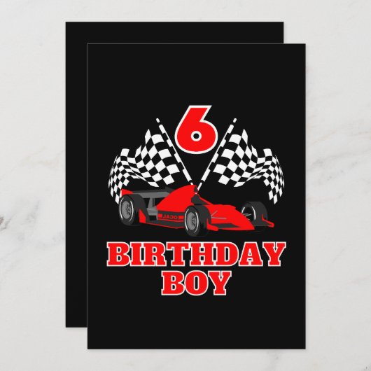 6th Birthday Kaart (Voorkant / Achterkant)