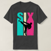 6th Birthday Retro Karate Taekwondo 6 Years Old Bi T-shirt (Design voorkant)