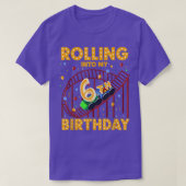6th Birthday Rollercoaster Amusement Park Boys Gir T-shirt (Design voorkant)