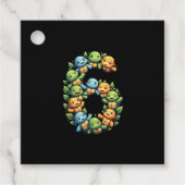 6th Birthday Sea Turtle Tortoise Theme Party 6 Yea Bedankjes Labels (Voorkant)