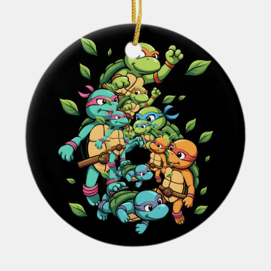 6th Birthday Sea Turtle Tortoise Theme Party 6 Yea Keramisch Ornament (Voorkant)