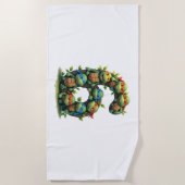 6th Birthday Sea Turtle Tortoise Theme Party 6 Yea Strandlaken (Voorkant)