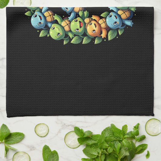 6th Birthday Sea Turtle Tortoise Theme Party 6 Yea Theedoek (Gevouwen)