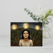 6th Century Light Orb Folie Feestdagen Briefkaart (Staand Voorkant)