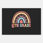 6th Grade Cute Rainbow Back To School Student Gift Inpakpapier Vel (Voorkant)