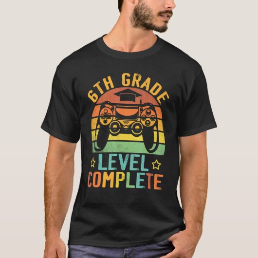 6th Grade Graduation Level Complete Video Game Cla T-shirt (Voorkant)