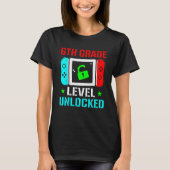 6th Grade Level Unlocked Back To School Gamer Boy T-shirt (Voorkant)