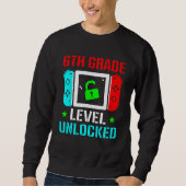 6th Grade Level Unlocked Back To School Gamer Boy Trui (Voorkant)