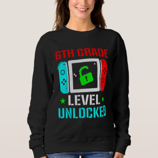 6th Grade Level Unlocked  Back To School Gamer Boy Trui