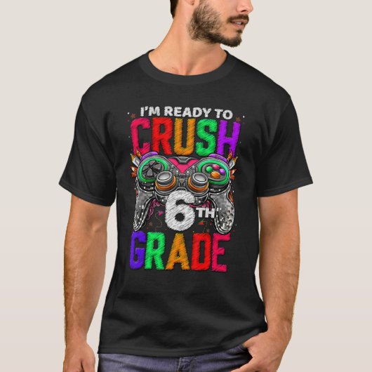 6th Grade Level Unlocked Game On 6th Grade Back To T-shirt (Voorkant)