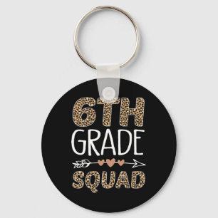 6th Grade Squad Leopard Teacher Student Sleutelhanger