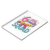 6th Grade Squad Terug naar School Notitieboek (Linkerzijde)