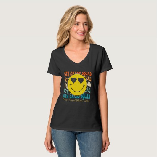 6TH Grade Teacher Back To School Student First Gra T-shirt (Voorkant volledig)
