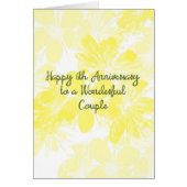 6th Weddenschap Jubileum Card Yellow Flowers (Voorkant)