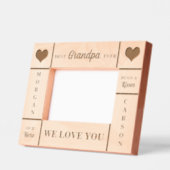 6x4 BESTE opa ooit kleinkinderen namen Gegraveerde Lijstjes (Links)