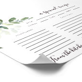 6x4 Eucalyptus Recept Kaart Printable Download Poster (Hoek)