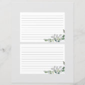 6x4 Eucalyptus Vrijgezellenfeest Recipe Kaart (Achterkant)