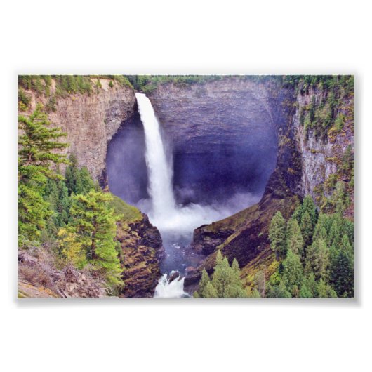 6x4 foto Canadese waterval Foto Afdruk (Voorkant)