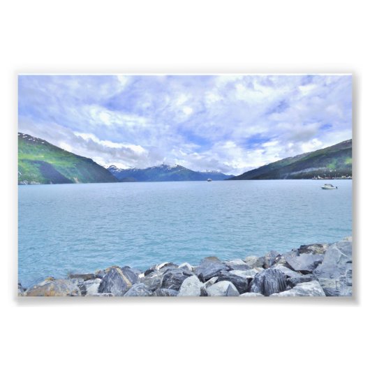 6x4 foto dicht bij Valdez, Alaska Afdruk (Voorkant)