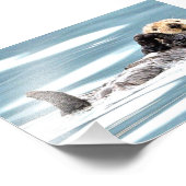 6x4 foto van otters afdruk (Hoek)