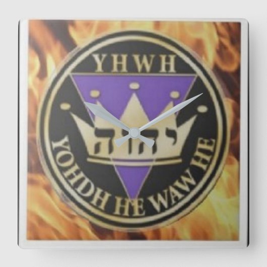 6x6 Divine Blaze Ceramic Tegel Vierkante Klok (Voorkant)