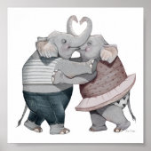 6x6 Elephants in Love Print (Voorkant)