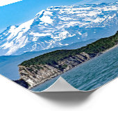 6x6 Poster paper (Matte) van de berg Lliamna Alask (Hoek)