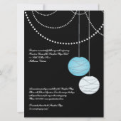 6x8 Aqua Blue Paper Lantern Kaart (Achterkant)