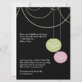 6x8 het Huwelijk van de Lantaarns van het roze & Kaart (Achterkant)