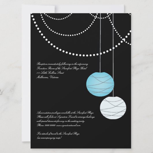 6x8 Huwelijk van de Lantaarns van het Document van Kaart (Achterkant)