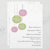 6x8 Roze & Green Paper Lantern Day Weddenschap Kaart (Voorkant / Achterkant)