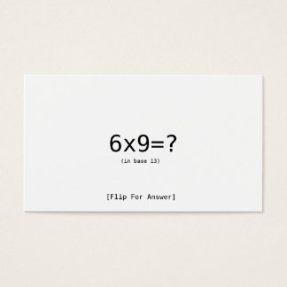 6x9=? visitekaartje