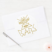 6x B.A.R.S. Gold Face Sticker 3" (Envelop)