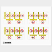 6x "Geen bederfelijke stickers" Rechthoekige Sticker (Vel)