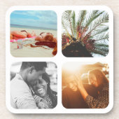 6x Onderzetter Set 4 Foto Sjabloon Rond Kork (Voorkant)