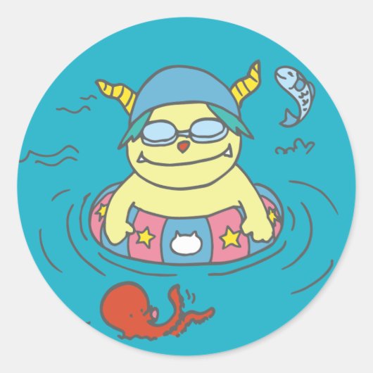 7月ﾓﾝｽﾀｰｼｰﾙ RONDE STICKER (Voorkant)