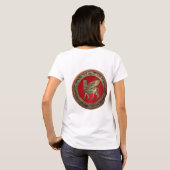 [700] Assyrian Winged Bull - Gold Lamassu T-shirt (Achterkant volledig)