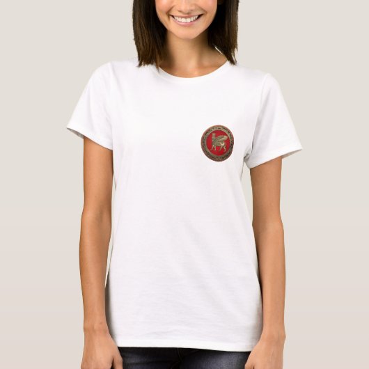 [700] Assyrian Winged Bull - Gold Lamassu T-shirt (Voorkant)