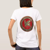 [700] Assyrian Winged Bull - Gold Lamassu T-shirt (Achterkant)