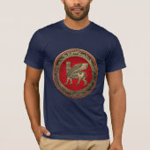 [700] Assyrian Winged Bull - Gold Lamassu T-shirt (Voorkant)