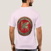 [700] Assyrian Winged Bull - Gold Lamassu T-shirt (Achterkant)