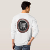 [700] Assyrian Winged Bull - Silver Lamassu T-shirt (Achterkant volledig)