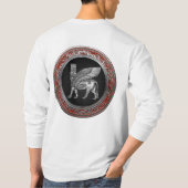 [700] Assyrian Winged Bull - Silver Lamassu T-shirt (Achterkant)