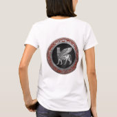 [700] Assyrian Winged Bull - Silver Lamassu T-shirt (Achterkant)