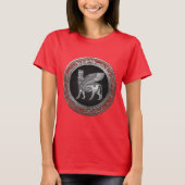 [700] Assyrian Winged Bull - Silver Lamassu T-shirt (Voorkant)