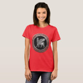 [700] Assyrian Winged Bull - Silver Lamassu T-shirt (Voorkant volledig)