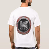 [700] Assyrian Winged Bull - Silver Lamassu T-shirt (Achterkant)