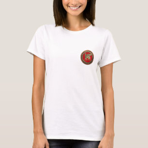 [700] Assyrische vleugelvleugel Lion - Gold Lamass T-shirt
