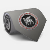 [700] Babylonische scharnieren [zilver] [3D] Stropdas (Opgerold)
